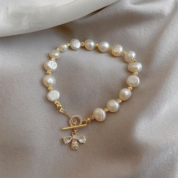 Beehive White Stone Bracelet