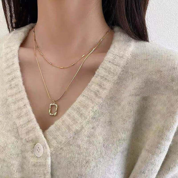 Double Layer Frame Necklace