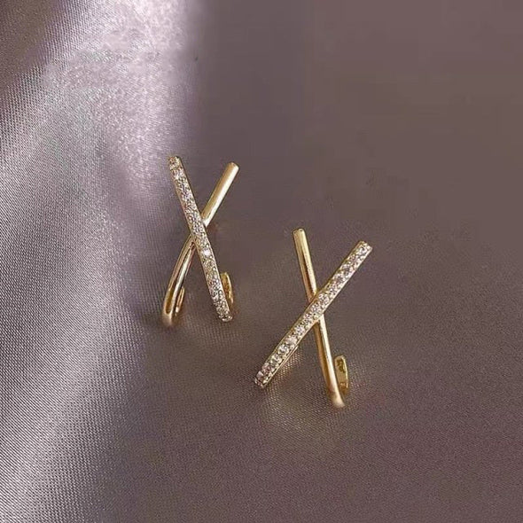 J&S Two Fold X Earrings