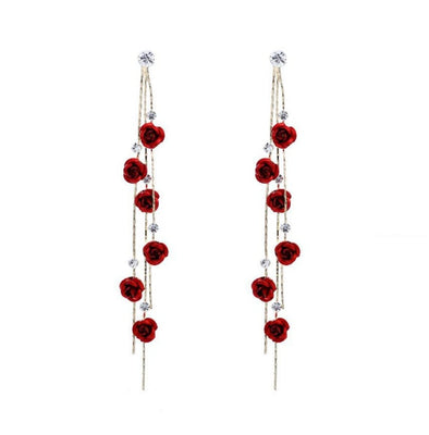 Rose Garland Drop Earrings