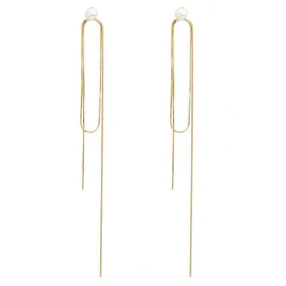 S&Y One Loop Chain Drop Earrings