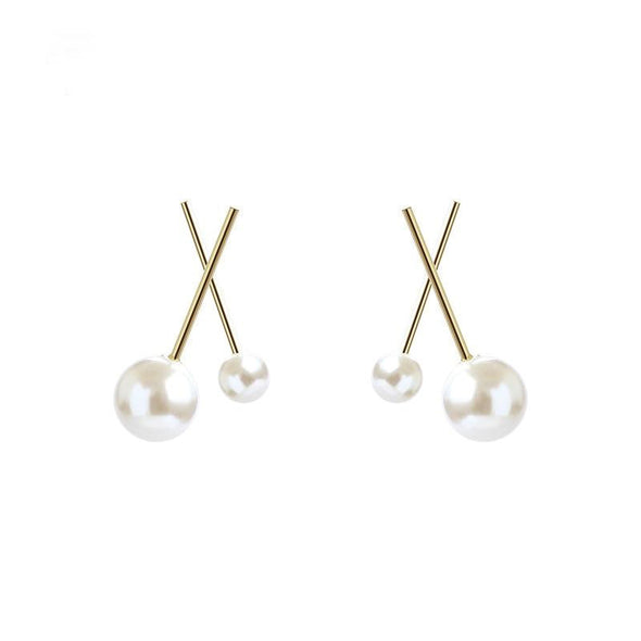 S&Y Double Pearl Stud Earrings