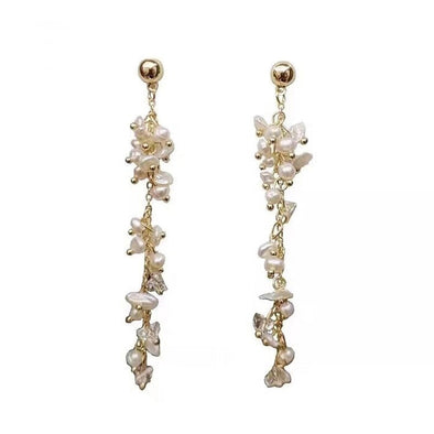 White Berry Garland Earrings