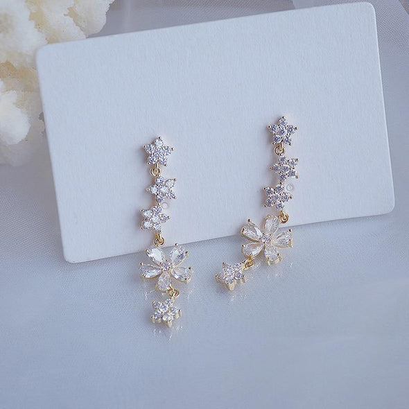 White Proposal Drop Earrings