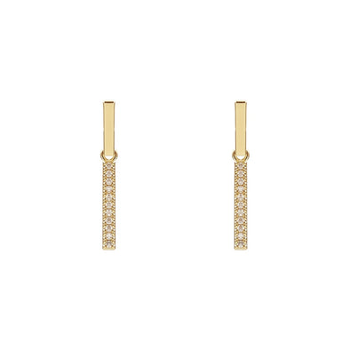 S&Y Diamond Line Drop Earrings