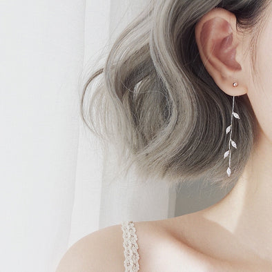 S&Y Crystal Vine Drop Earrings