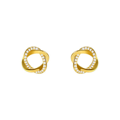 Cross Circle Stud Earrings