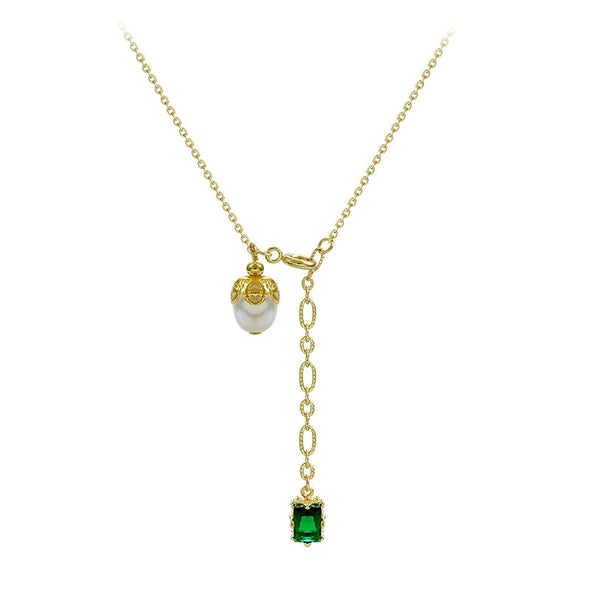 Royal Gemstone Drop Necklace