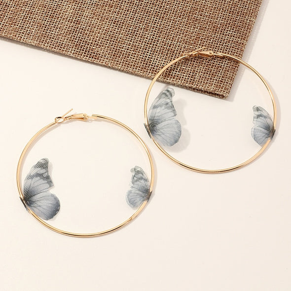 Butterfly's Nest Hoop Earrings