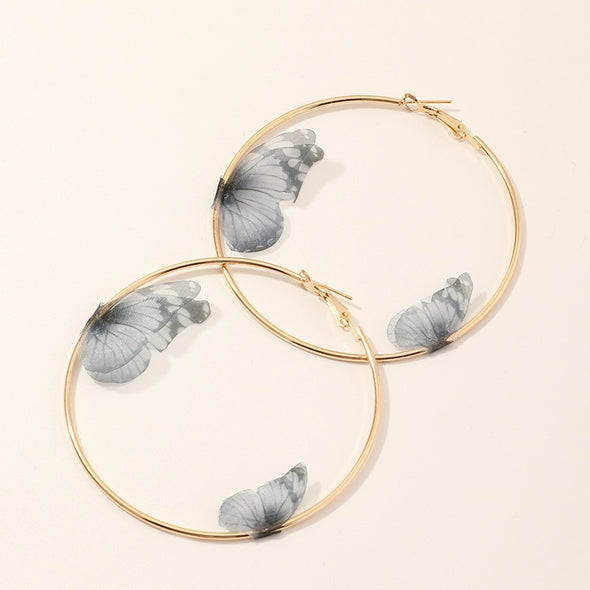 Butterfly's Nest Hoop Earrings