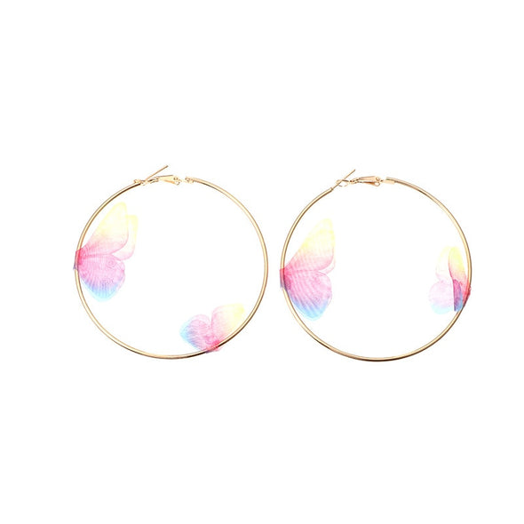 Butterfly's Nest Hoop Earrings