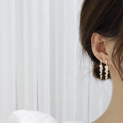 S&Y Crystal Bouquet Drop Earrings