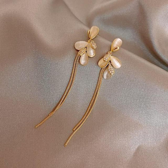 Island Petals and Gold Earrings