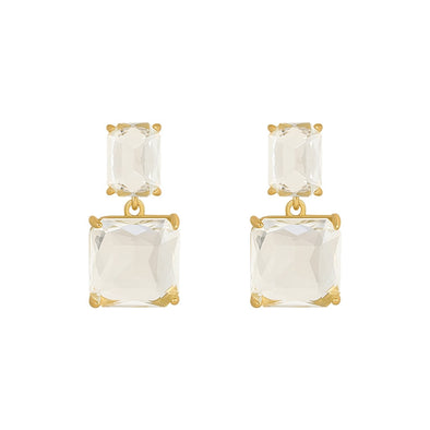 J&S Clear Stone Set Earrings