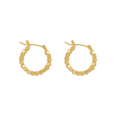 Gold Confetti Hoop Earrings