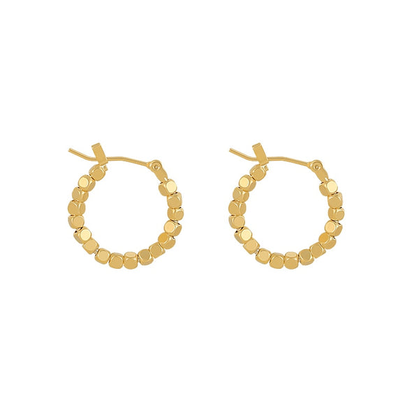 Gold Confetti Hoop Earrings