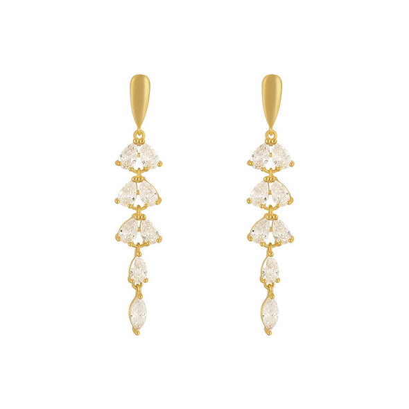 S&Y Rhinestone Core Drop Earrings