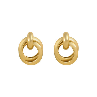 J&S Gold Twist Earrings