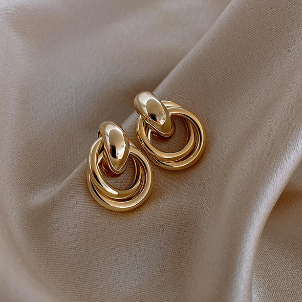 J&S Gold Twist Earrings