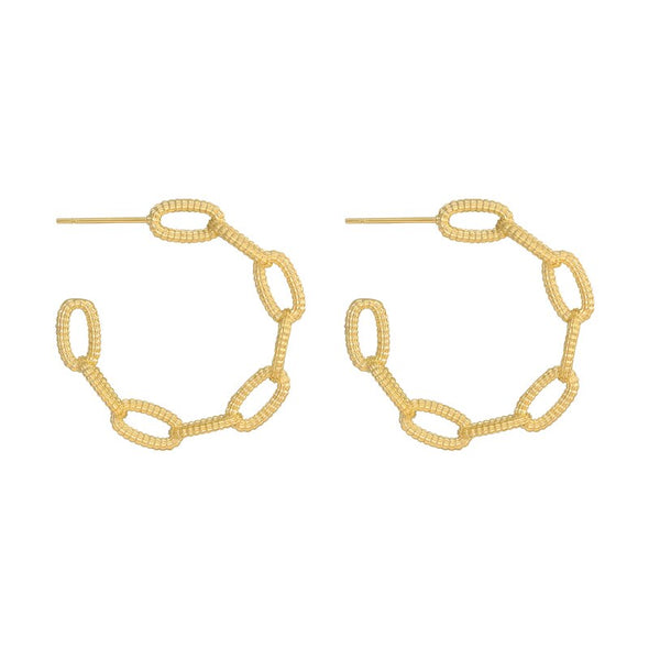 Classic Element Gold Hoop Earrings