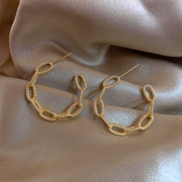 Classic Element Gold Hoop Earrings