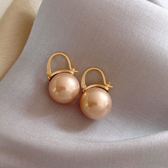 J&S Champagne Pearl Set Earrings