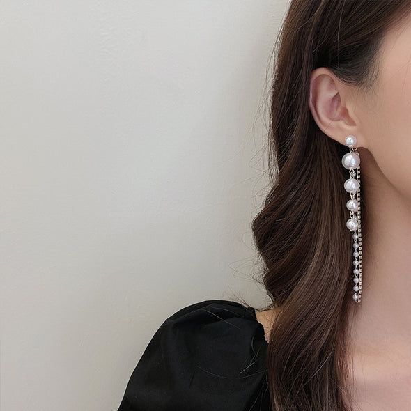 S&Y Dynamic Pearl Drop Earrings