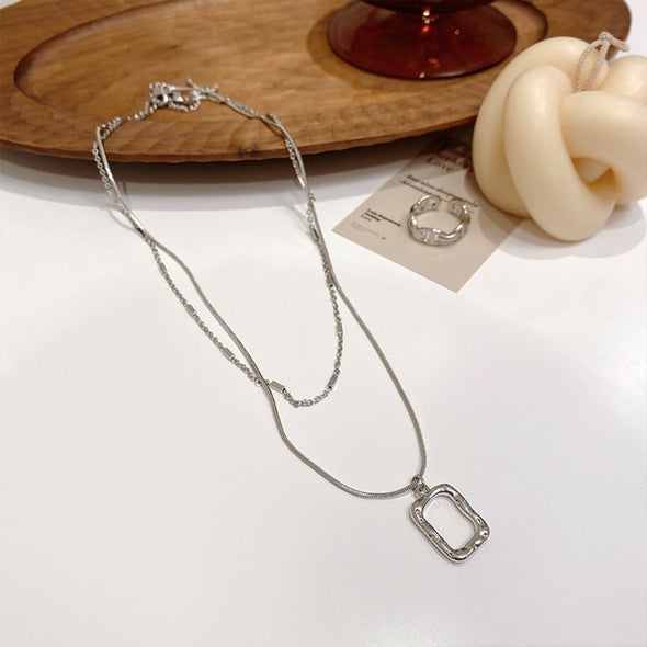 Double Layer Frame Necklace