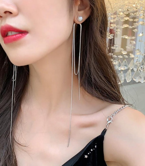 S&Y One Loop Chain Drop Earrings