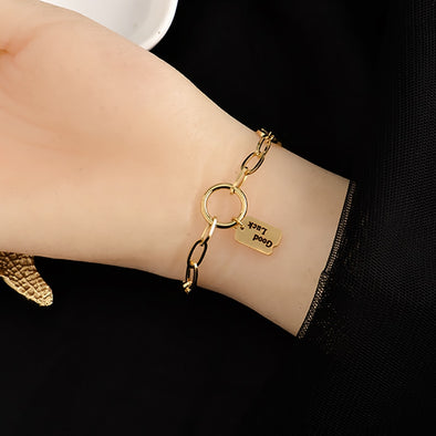 Gold Smiles and Luck Bracelet
