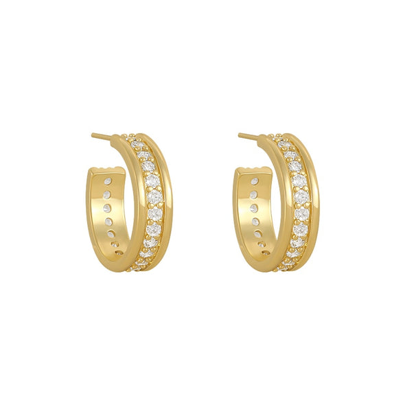 J&S Middle Ground Small Hoop Earrings