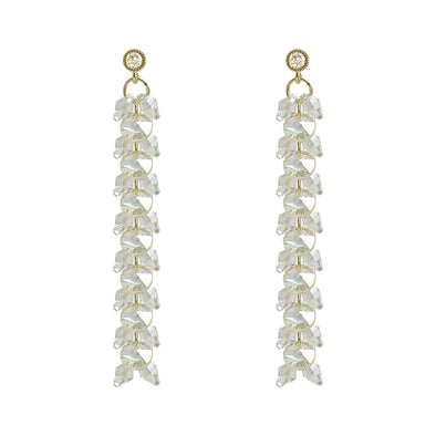 S&Y Crystal Chandelier Drop Earrings