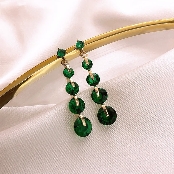 Ara's Royal Heir Green Stone Earrings