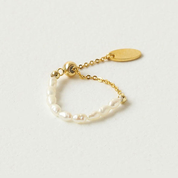 Simple Pearl Chain Ring