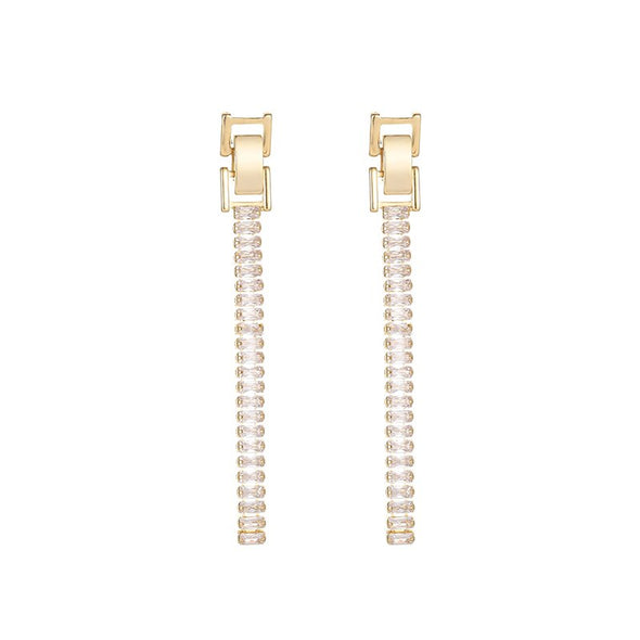 J&S Zipper Tassel Drop Earrings