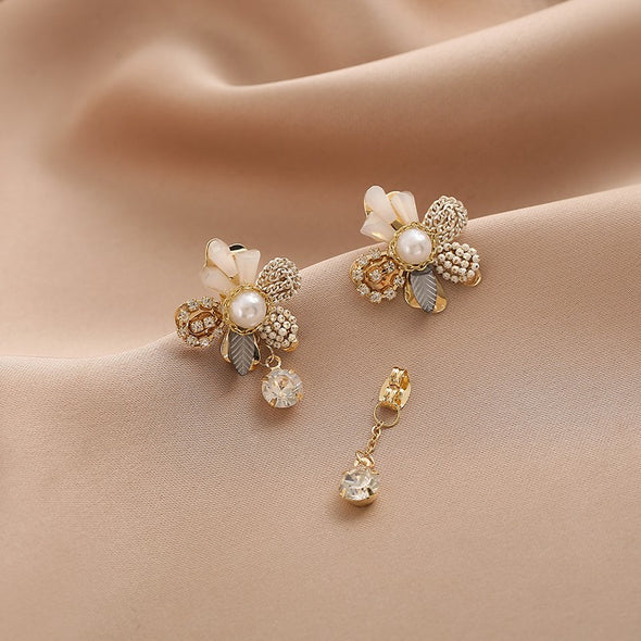 HA RIN's Multilayer Flower Stud Earrings