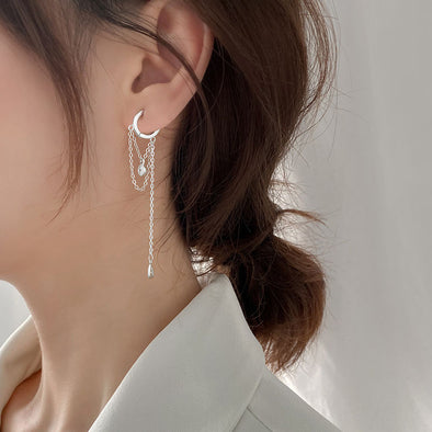 J&S Pendant Chain Drop Earrings