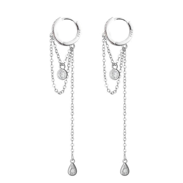 J&S Pendant Chain Drop Earrings