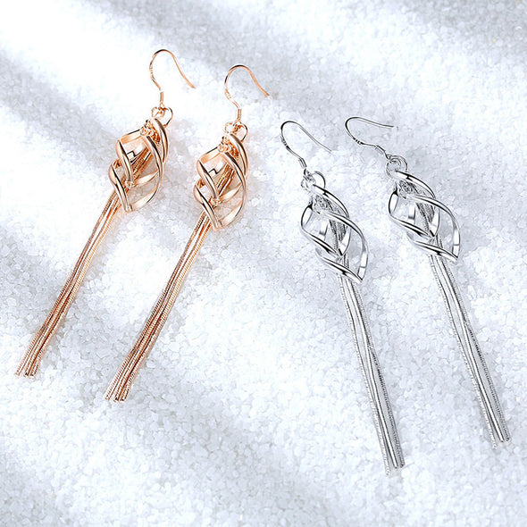 Twisted Tassel Drop Earrings