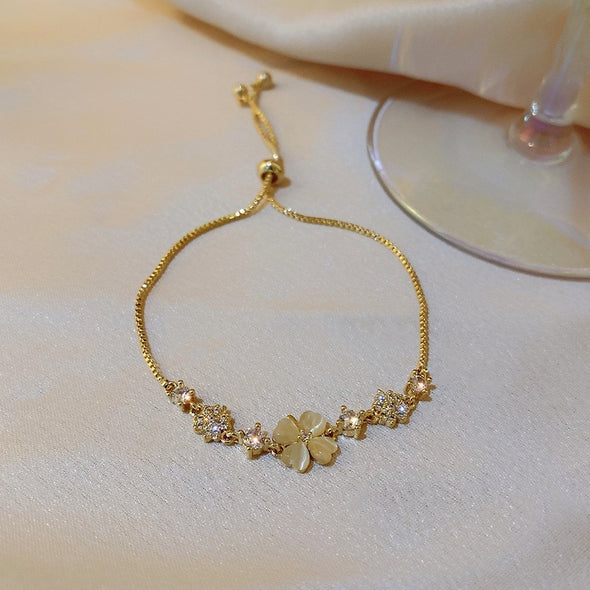 Lotus Flower Line Bracelet