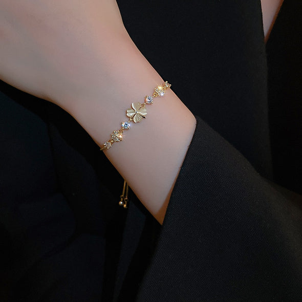 Lotus Flower Line Bracelet