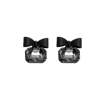 Black Bow and Prism Earrings