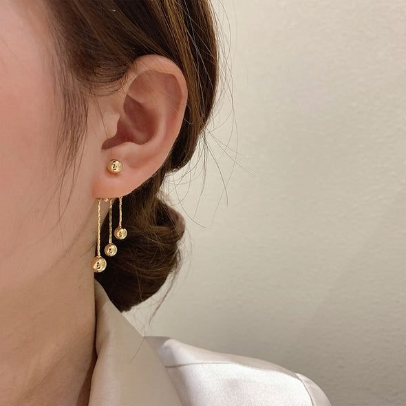 S&Y Gold Harmony Drop Earrings