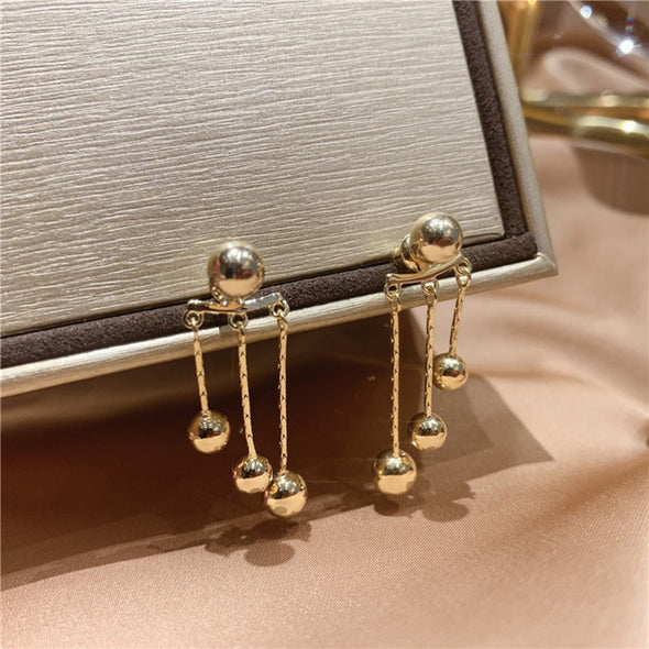 S&Y Gold Harmony Drop Earrings