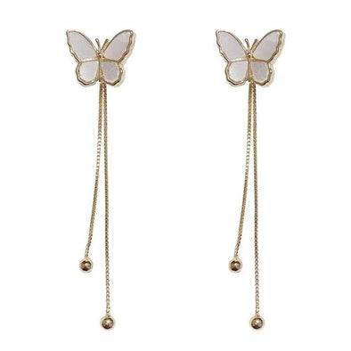 White Shell Butterfly Set Earrings