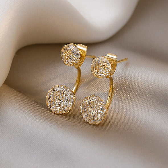 J&S Gold Wire Detail Earrings