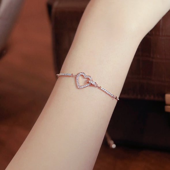 One Heart Pendant Bracelet