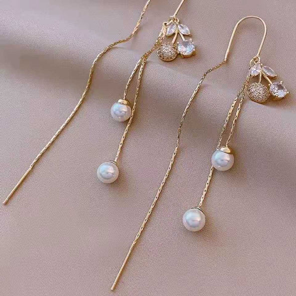 S&Y Berry Stem Drop Earrings