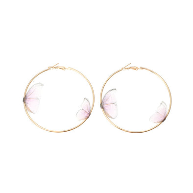 Butterfly's Nest Hoop Earrings