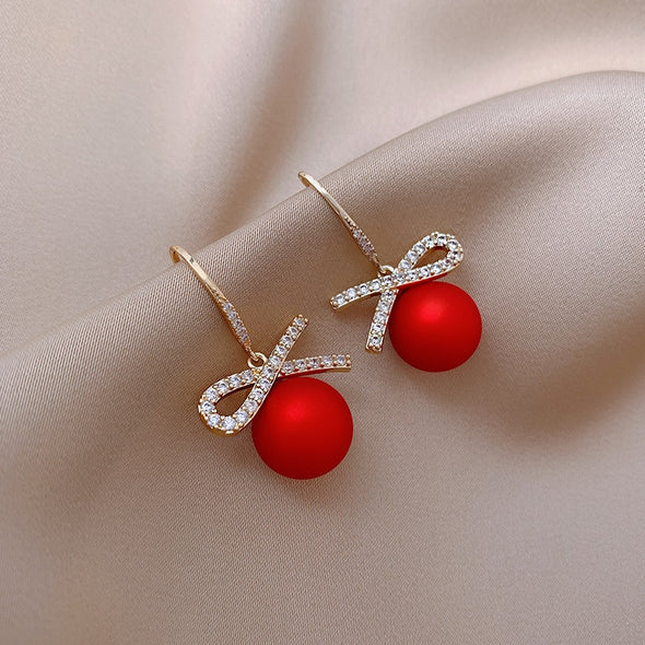 Crystal Knot Ornament Drop Earrings